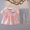 一岁女宝宝夏装2公主时髦裙套装0婴儿衣服3洋气女童装夏季两件套4