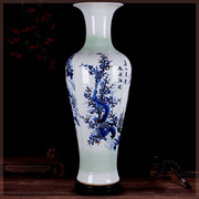 景德镇陶瓷花瓶客厅，落地大号青花瓷器插花摆件，家居装饰品瓷瓶