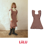 22雯的店Liilu AW20 Luca儿童荷叶边羊毛针织背心连衣裙