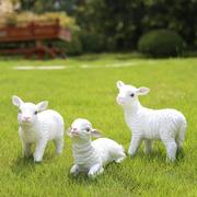 仿真小羊摆件树脂工艺品，生肖羊花园庭院，客厅装饰景观动物雕塑