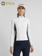 美国PGA 高尔夫女装马甲外套加厚夹棉保暖服装女士棉服背心球服