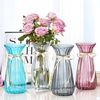 创意欧式水培玻璃花瓶透明彩色束腰，款百合玫瑰，鲜花干花插花瓶摆件