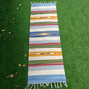 印度手工纯棉编织瑜伽垫瑜伽毯棉质文艺复古舒适装饰垫沙发床边毯
