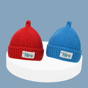 宝宝帽子秋冬季婴儿毛线帽保暖针织男女儿童可爱新生婴幼儿套头帽