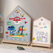 儿童磁性画板大颗粒玩具积木墙白A板家用黑板宝宝涂鸦无尘生日礼