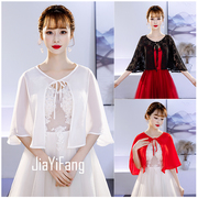 新娘披肩韩版婚纱披肩白色斗篷红色礼服蕾丝披肩女