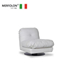 意式baxter米兰云朵Milano单人转椅沙发客厅真皮布艺羽绒休闲沙发
