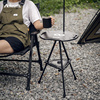 露营角几户外野餐铝合金折叠小桌子便携野营战术桌野炊水桶置物架