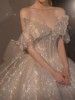 法式主婚纱礼服2024年新娘夏季重工抹胸大拖尾小个子大码高档