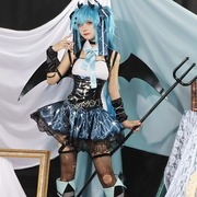 雾都初音小浣熊cosplay服装联动MIKU小恶魔COS服二次元动漫套装女