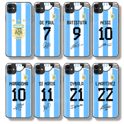 芒客 阿根廷世界杯新球衣服夺冠 三3颗星星Messi梅西手机壳小羊皮纹硅胶软壳全包镜头适用于iPhone14pro MaxR