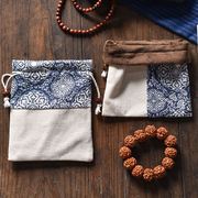 棉麻首饰袋锦囊小布袋，中式手串袋手镯袋佛珠袋，文玩袋饰品收纳布袋