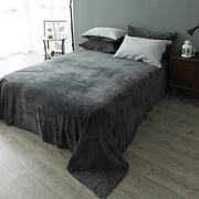 爆新水晶绒床单单件，家用大床双人床盖灰色，冬季保暖加绒绒毯18米品