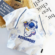 儿童纯棉短袖t恤夏季韩版宇航员卡通动漫男女宝宝半袖上衣
