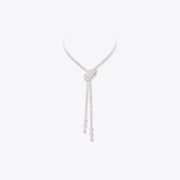 meluxe淡水珍珠项链长款多层毛衣，链小香风高级感串珠母亲节礼物