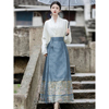 出租复古中国风女装优雅气质新中式春秋季马面裙套装日常拍照写真