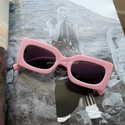 STB 复古vintage少女粉方形大框粗框墨镜UV400太阳眼镜 男女适用
