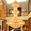 佛堂寺庙圆形莲花1.2 米别墅复式楼酒店客厅欧式工程金色水晶吊灯
