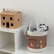丹麦ins儿童玩具收纳桶，毛毡脏衣服收纳筐大容量脏衣篓杂物收纳篮