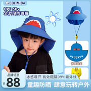 日本colimida儿童防晒帽宝宝，防紫外线遮阳太阳帽男女童夏季沙滩帽