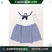 日本直邮moujonjon儿童款，纯棉海军风条纹连身裙m42304
