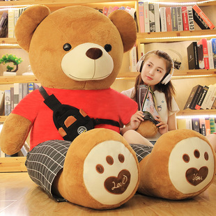 可爱大号抱抱熊穿衣泰迪熊女孩娃娃玩偶大熊公仔毛绒玩具生日礼物