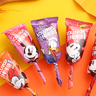 滨崎迪士尼棒棒糖米奇头水果味喜糖果卡通儿童小零食幼儿园分享