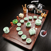 茶L具套装家用全自动功夫简约陶瓷紫砂冰裂茶道茶台四合一实木茶
