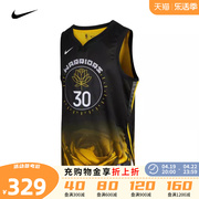 nike耐克篮球背心男2023夏季勇士队库里30号球衣男DO9593-012