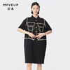 MOVEUP幻走2024夏季新款.FUN系列纯棉假两件印花设计师针织连衣裙
