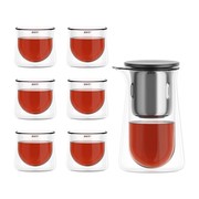 飘逸杯玻璃茶壶一键过滤泡茶壶套装家j用耐热冲茶器磁吸茶水分