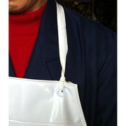 。食品厂专用加长围裙 白色夹网围兜 PVC防水围裙无袖 酒店厨房饭