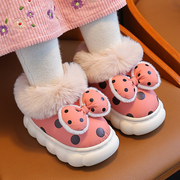 女童棉鞋冬季儿童2-8岁宝宝靴子防水室外防滑公主，包跟保暖小棉鞋1