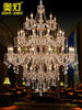 古典欧式蜡烛水晶吊灯四层现代客厅别墅复式楼中楼梯大气长型灯具