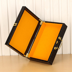 手提式PU皮盒礼盒包装盒皮具通用鳄鱼纹高档皮盒饰品包装木盒