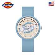 dickies潮流学生手表，男女同款蓝色硅胶小圆，表情侣表cl-465