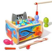 磁性小猫钓鱼玩具益智力婴幼儿童1-2-3岁宝宝男女孩动作训练教具