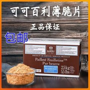 法国进口可可百利薄脆片，薄脆碎饼干，黄油蛋糕碎片2.5kg整盒