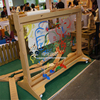 儿童画架大型站立式涂p鸦板幼儿园早教双面透明绘画板有机玻璃木