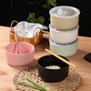 雅泰马卡龙 陶土日式陶瓷碗汤碗创意微波炉碗彩色米吃饭碗家用碗
