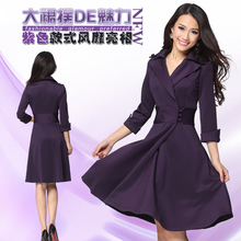 2012春<span class=H>秋装</span>新款女装 收腰修身显瘦 大裙摆 大码 连衣裙
