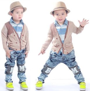 【轩家】童装 韩版<em>男童 纯色</em>斯文风<em>开衫</em> <em>针织</em>衫