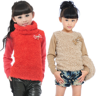  特价儿童毛衣 女童毛衣 新款童装毛衣外套 韩版纯棉中大童毛衣
