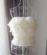 2011新款韩版夏装 白色唯美 雪纺裹胸 抹胸背心 雪纺衫 T恤上衣