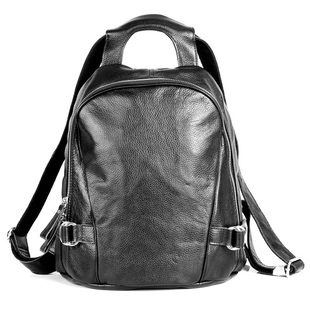  蘑菇街 真皮双肩背包新款头层牛皮背包女休闲双肩包真皮背包韩版