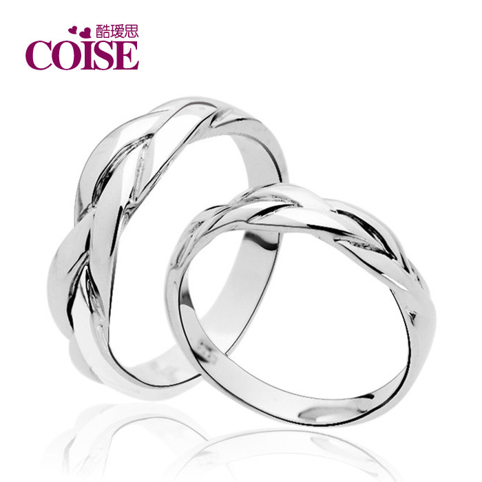 coise 925��������֯���¶Խ� ���½�ָ ����ʱ������ ����Ʒ����
