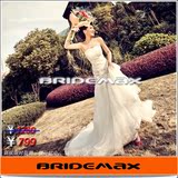W88230/抹胸收腰显瘦珠绣包臀鱼尾绑带婚纱店庆亏本限时特卖