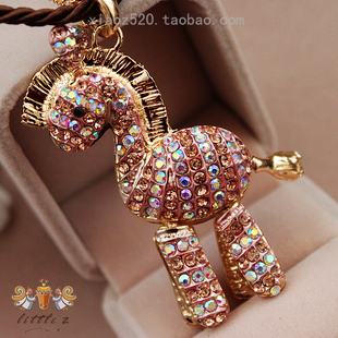  小Z优品 童年木马项链复古毛衣链长款项链 韩国饰品