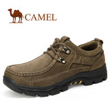 爆款疯抢！男人本色 camel 骆驼 正品 真皮磨砂牛皮日常休闲男鞋