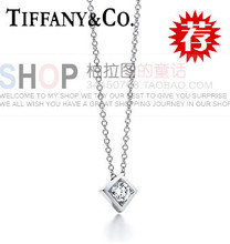 Tiffany plata 925 sola piedra collares joyas caja de regalo caja de regalo
